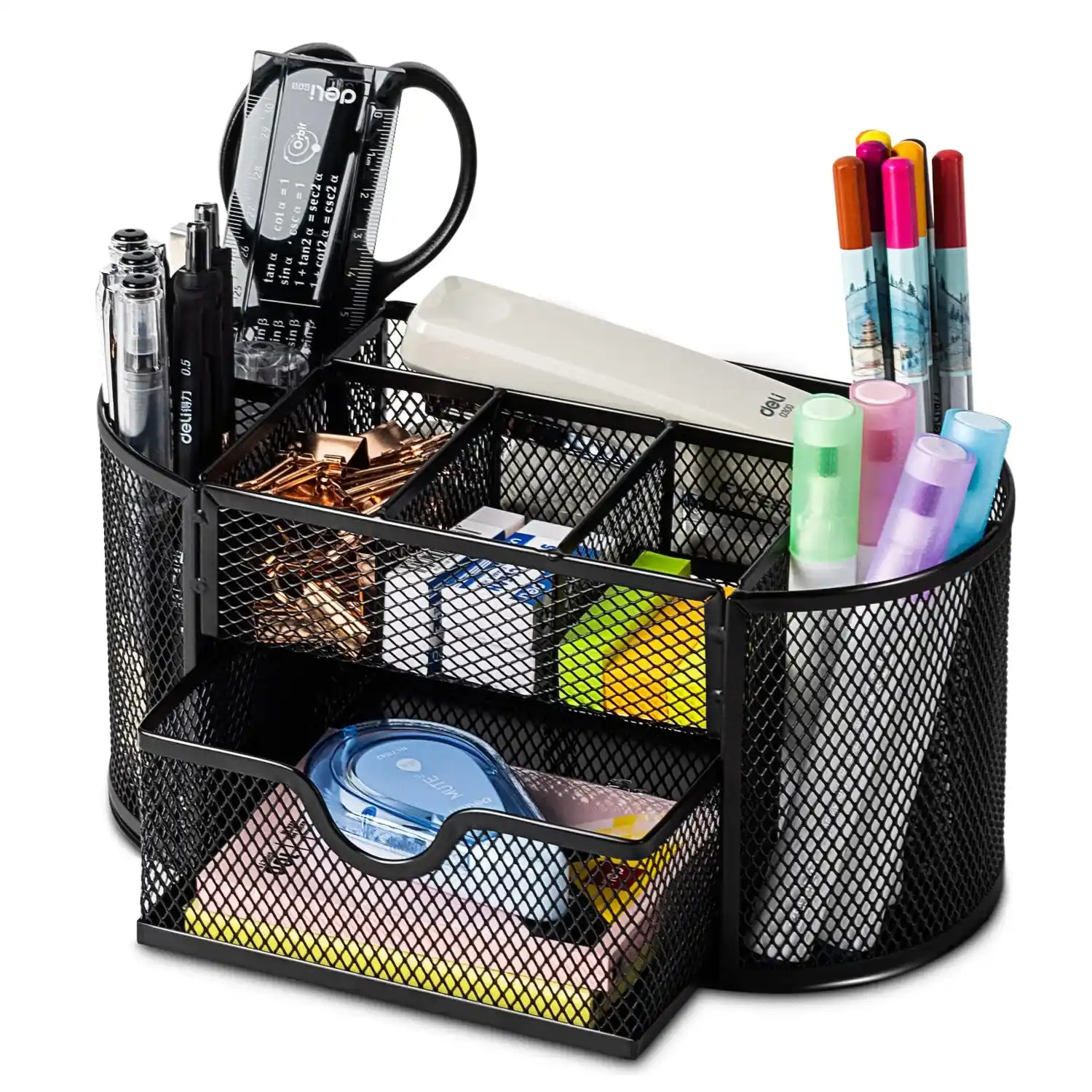 Deli 78920 mesh desk organizer image 2