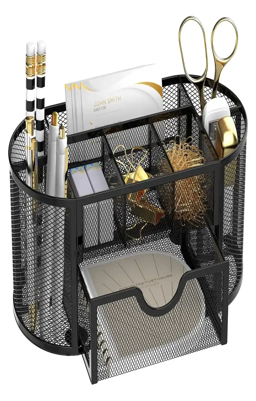 Deli 78920 mesh desk organizer image 3