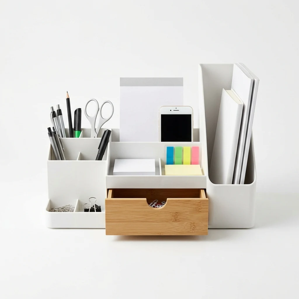 Fellowes bamboo desktop organizer