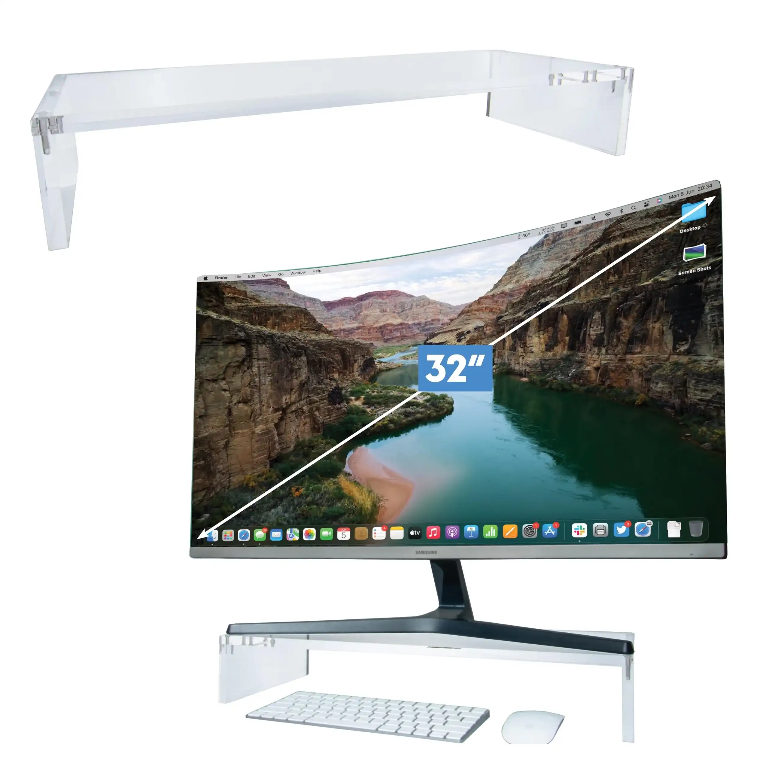 FIZZ acrylic monitor riser stand image 2