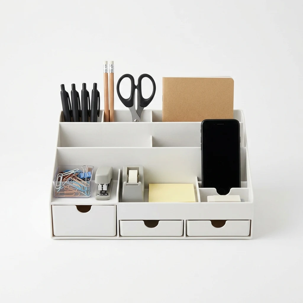 Lorell mesh desktop organizer
