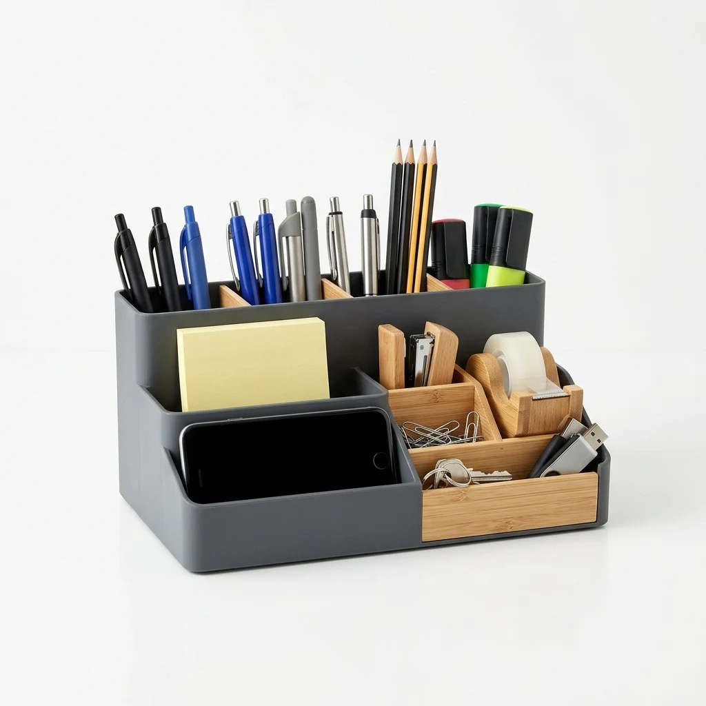 Lorell mesh desktop organizer image 2