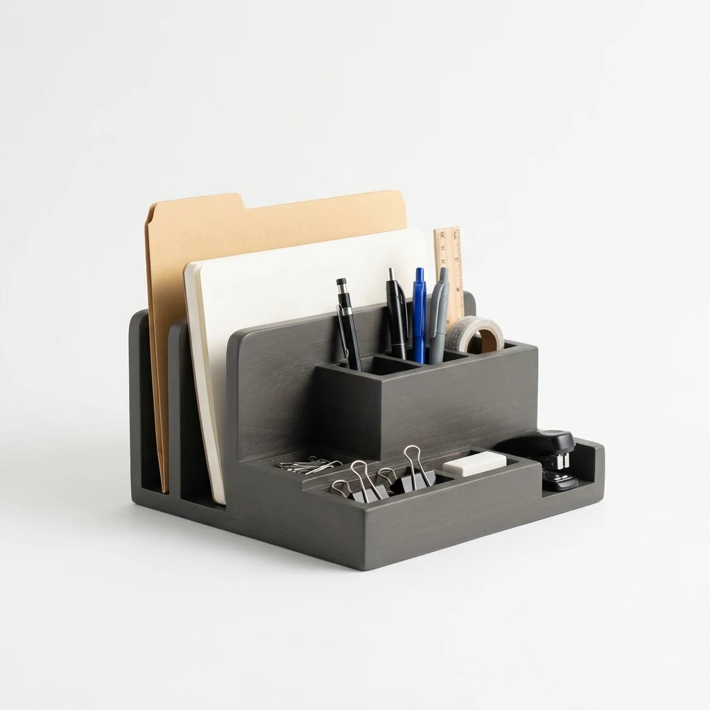 Lorell mesh desktop organizer image 3