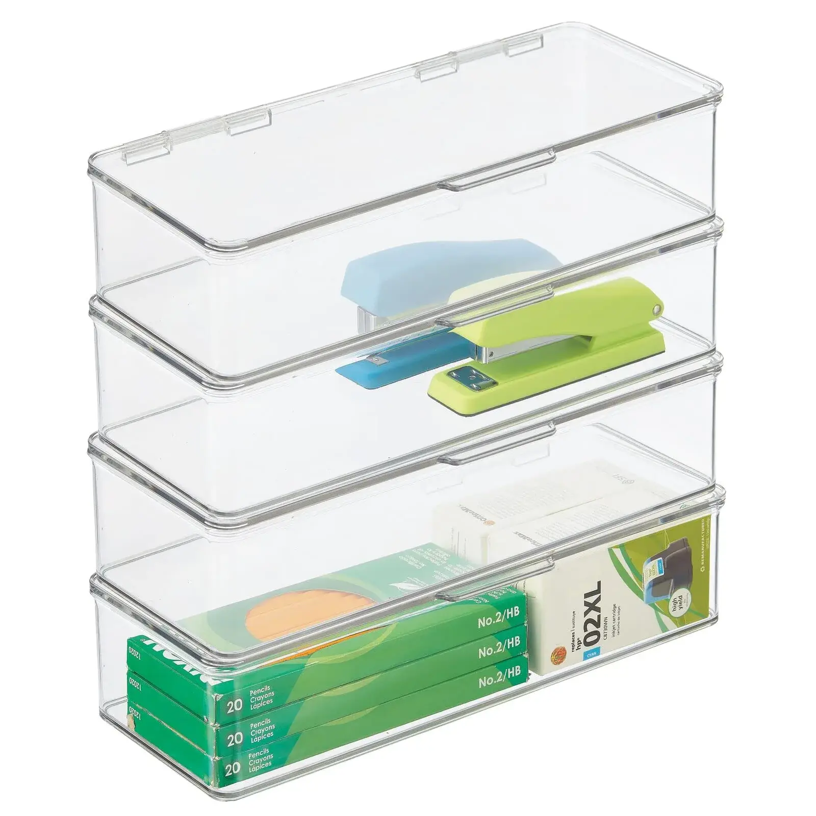 mDesign acrylic desktop storage box image 3