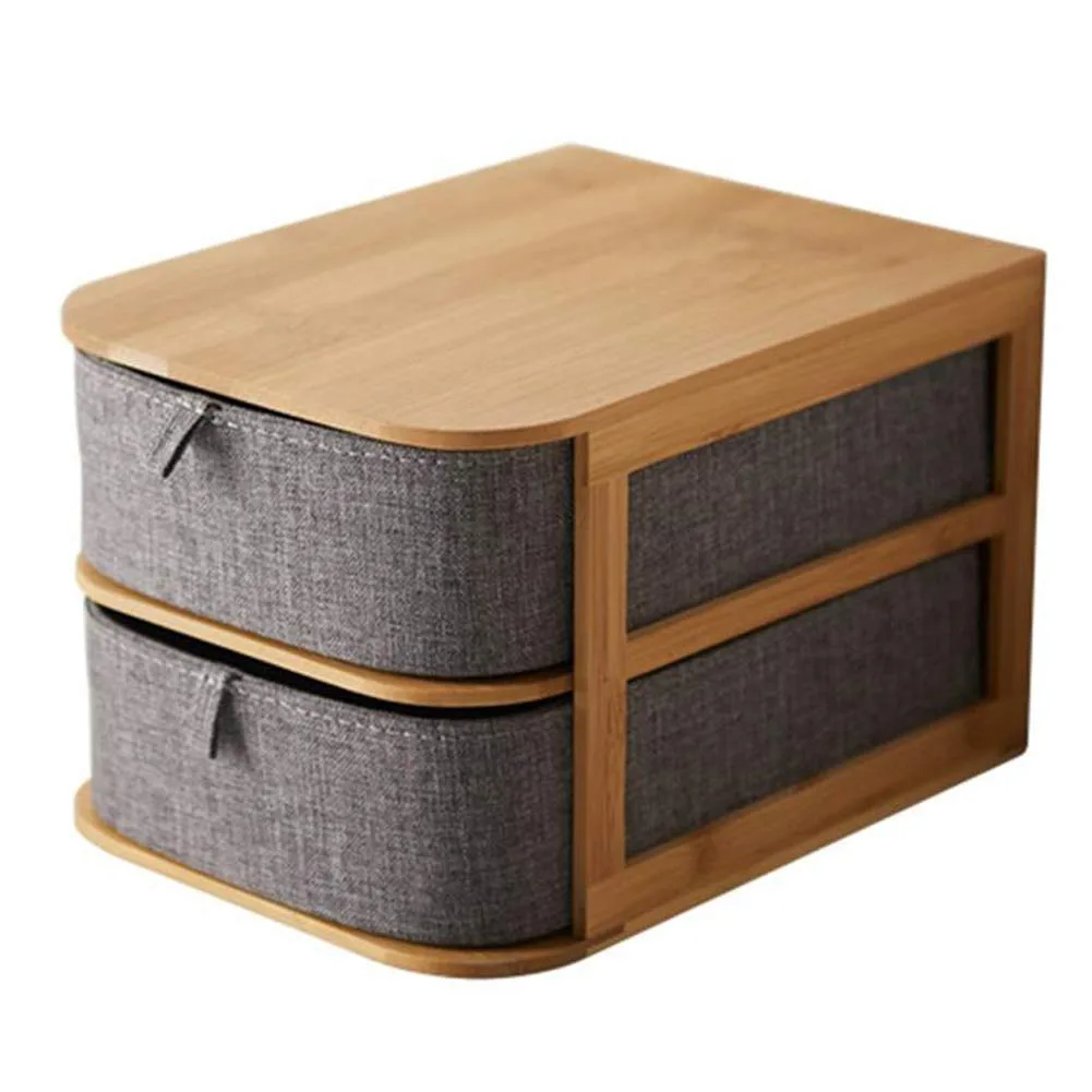 M&G bamboo desk storage box image 2