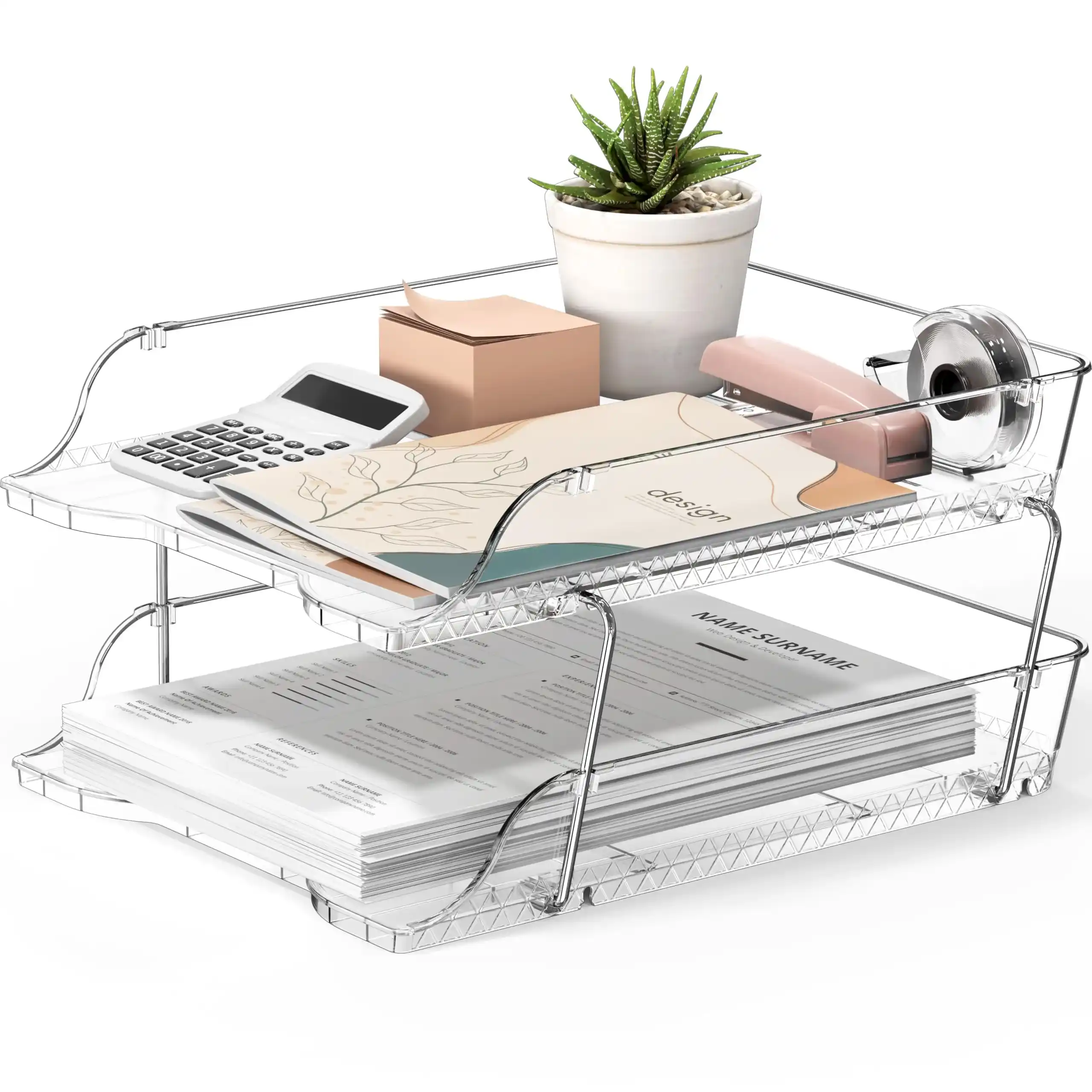 SimpleHouseware stackable letter tray image 3