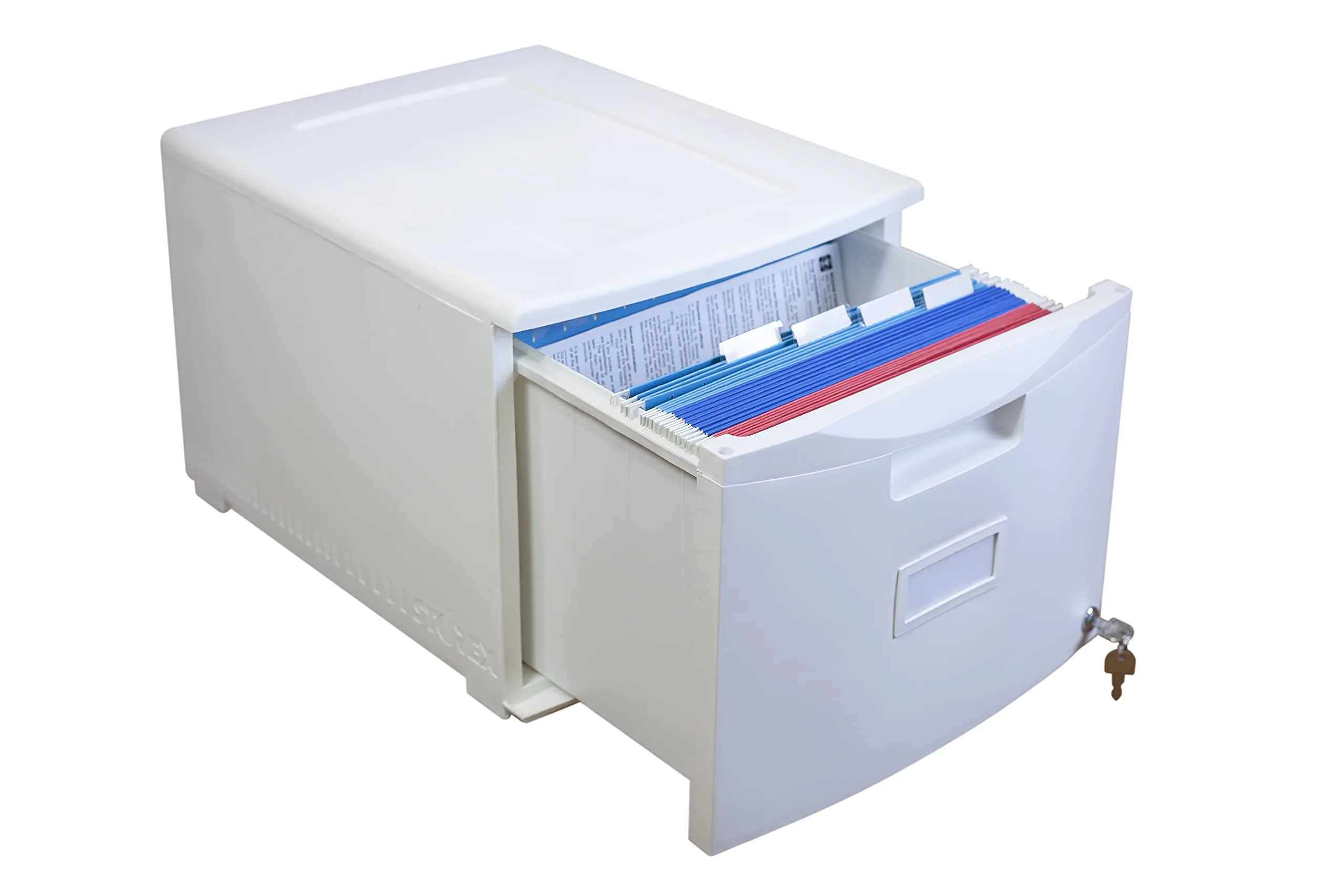 Storex double-wide drawer cabinet