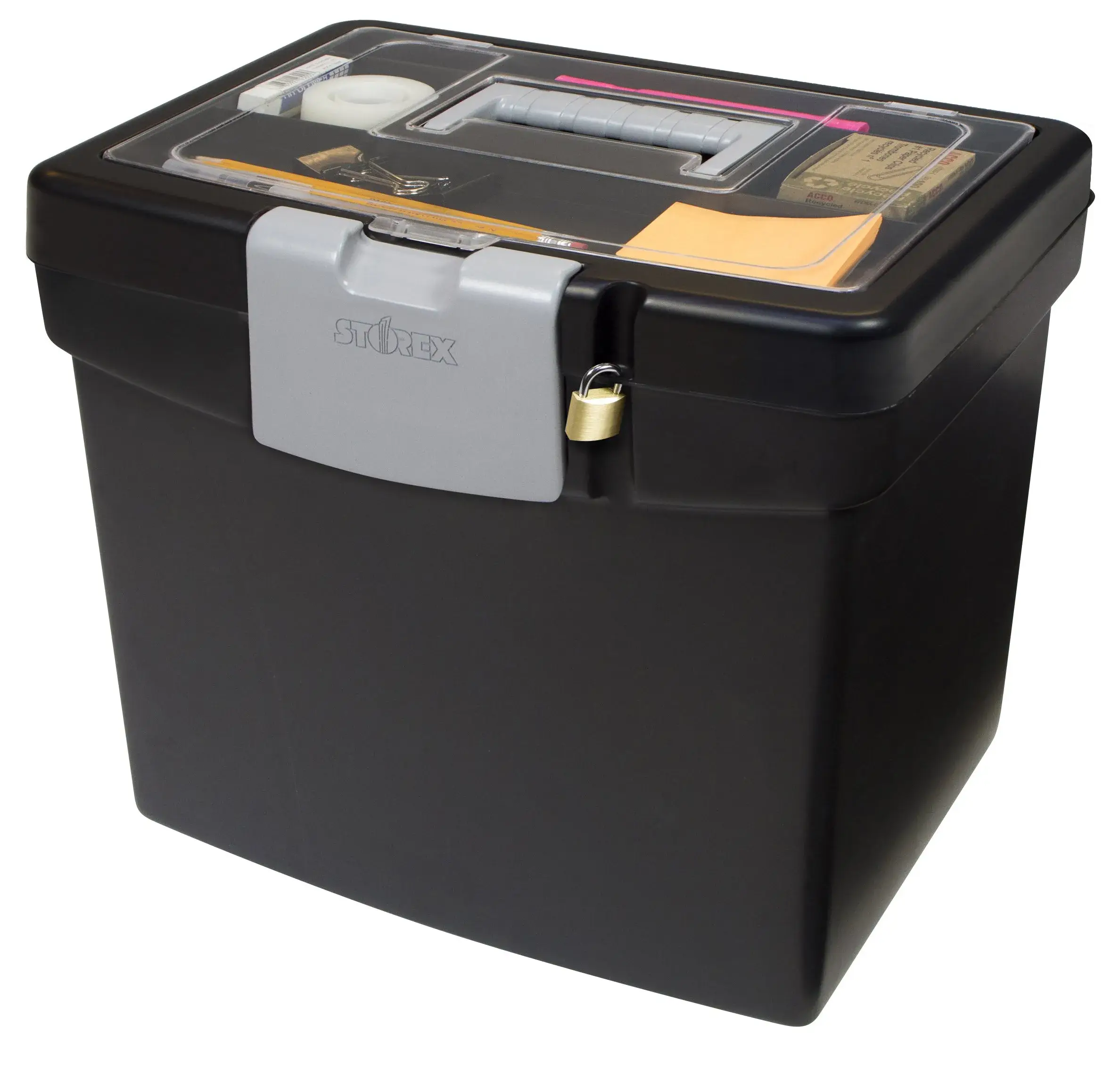 Storex portable file box image 2